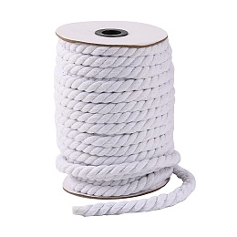 Honeyhandy 3-Ply Macrame Cotton Cord, Twisted Cotton Rope, for Wall Hanging, Plant Hangers, Crafts and Wedding Decorations, White, 12mm, about 21.87~24.05 yards(20~22m)/roll