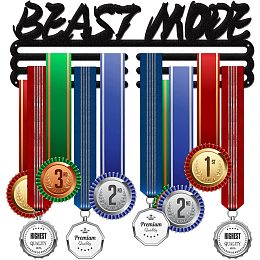 GLOBLELAND Beast Mode Medal Holder Display Hanger Rack Frame for Sport Race Metal Medal Hanger for Gymnastics Soccer Basketball Competition,15.75x6Inches