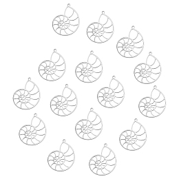 DICOSMETIC 20Pcs Stainless Steel Pendants Hollow Snail Charms Tiny Making Accessories Pendant for Jewelry Making and Crafting Necklace Earrings DIY, Hole: 1.6mm