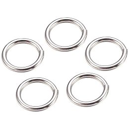 UNICRAFTALE 300pcs/bag 304 Stainless Steel Close but Unsoldered Jump Rings 10mm Inner Diameter Open Jump Rings Silver Tone Connector Rings for Necklace DIY Jewelry Making 14x1.8mm