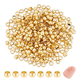 Unicraftale 300Pcs 304 Stainless Steel Spacer Beads, Rondelle, Golden, 2.5x1.5mm, Hole: 0.8mm
