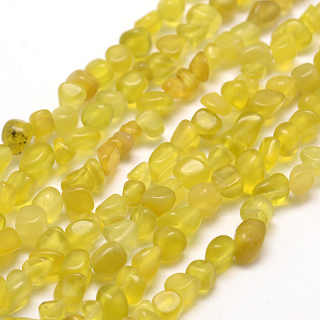 Arricraft Natural Korea Peridot Beads Strands, Chip, 3~5x3~5x3~8mm, Hole: 1mm, about 85~90pcs/strand, 15.7 inches(40cm)
