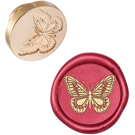 PandaHall Elite Butterfly Wax Seal Stamp, Animal Sealing Wax Stamps Brass Head Retro Stamp Kit for Letter Envelope Party Invitation Wine Packages Birthday Embellishment Gift Decoration