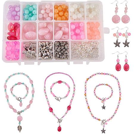 Beebeecraft SUNNYCLUE 1 Box DIY 3 Strand Multi Layer Jewelry Making Kit 3  Layer Long Beaded Link Chain Sweater Necklace Making Starter Kit for