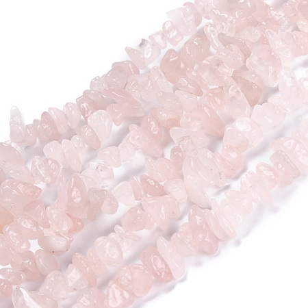 Honeyhandy Natural Rose Quartz Beads Strands, Chip, 3~16x3~8mm, Hole: 0.7mm, 32.28''(82cm)