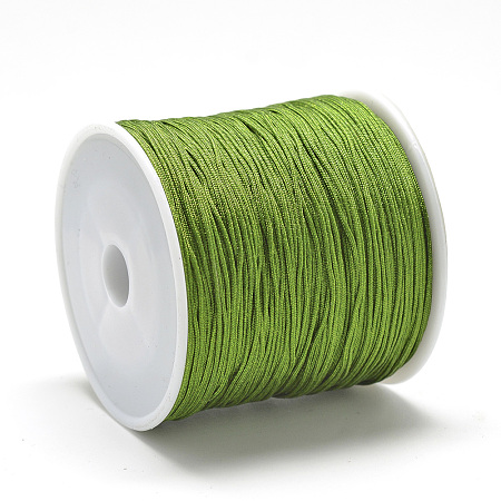 Honeyhandy Nylon Thread, Chinese Knotting Cord, Olive Drab, 0.4mm, about 174.98 Yards(160m)/Roll