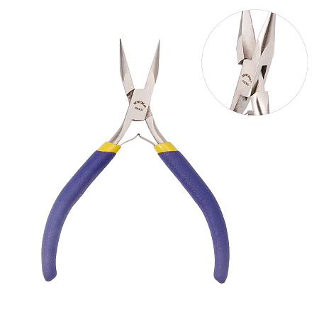 BENECREAT 4.7 Inch Long Nose Pliers Jewelry Plier With Non-Serrated Jaw, Craft and Jewelry Tool Kit (Box Joint Construction)