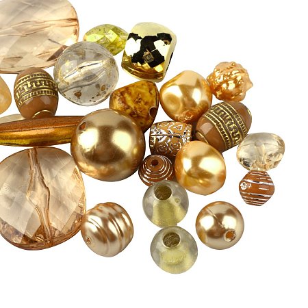 NBEADS 500g Mixed Shapes Peru Acrylic Beads