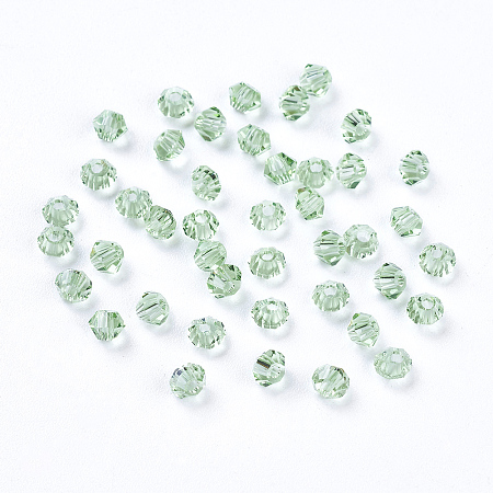 Arricraft Imitation Austrian Crystal Beads, Grade AAA, Faceted, Bicone, Lime Green, 3x3mm, Hole: 0.7~0.9mm