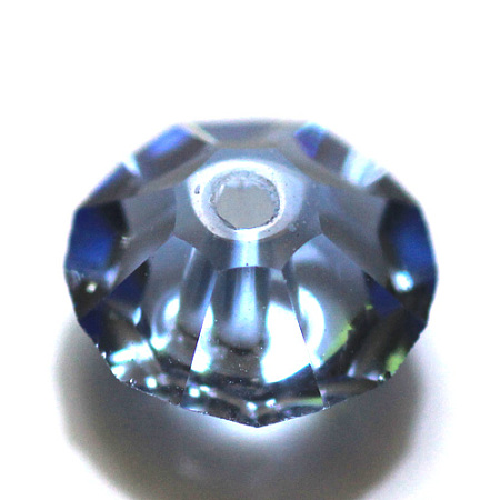 Honeyhandy Imitation Austrian Crystal Beads, Grade AAA, Faceted, Flat Round, Light Sky Blue, 4.5x2.5mm, Hole: 0.7~0.9mm