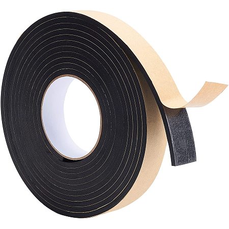 SUPERFINDINGS Total 32.8 Feet Thick High Density Window Foam Strip 1.18Inch Width Single-Sided Adhesive EVA Seal Foam Strip High Density Foam Insulation Tape for Doors and Windows Insulation