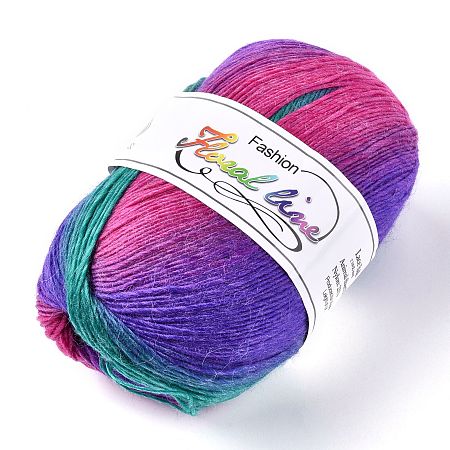 ARRICRAFT Wool Knitting Yarn, Segment Dyed, Crochet Yarn, Colorful, 1mm, about 400m/roll