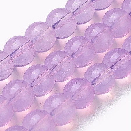 Arricraft Opalite Beads Strands, Round, Medium Orchid, 10mm, Hole: 1.4mm, about 38pcs/strand, 13.9 inches(35.5cm)