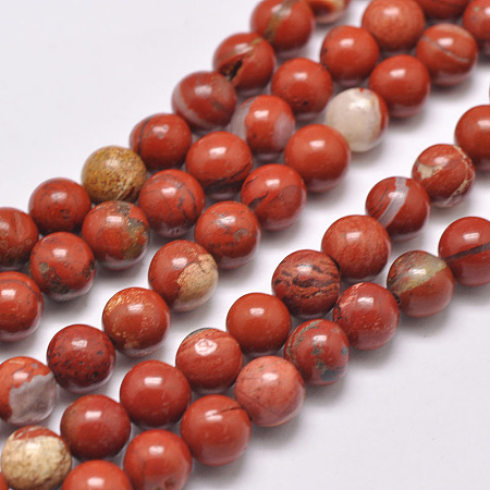 ARRICRAFT Natural Red Jasper Beads Strands, Round, Grade AB, Red, 4mm, Hole: 1mm, about 95pcs/strand, 15.5 inches