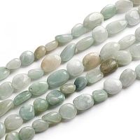 ARRICRAFT Natural Jadeite Beads Strands, Nuggets, 6.5~9.5x5.5~7.5x3.5~5.5mm, Hole: 0.8mm, about 50pcs/Strand, 15.67 inches(39.8cm)