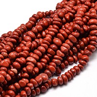 ARRICRAFT Natural Red Jasper Chip Beads Strands, 4~14x4~12mm, Hole: 1mm; about 15.3 inches~16.1 inches