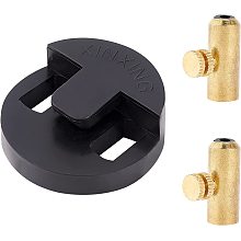 FINGERINSPIRE 2 Pcs Wolf Tone Eliminator & 1 Pcs Black Round Two Hole Cello Mute Eliminator Golden Wolf Tone Mute Suppressor Tube Adjustable Cello Wolf Tone Set for Violoncello Parts and Accessories