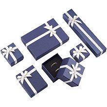 Pandahall Elite Jewelry Gift Box Set 6 Size Paper Jewelry Box Gift Case with Bowknot for Necklace Earring Ring Pendants Bracelet for Anniversaries, Weddings, Valentine's Day, Mother's Day Christmas