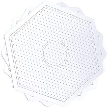 Pandahall Elite 10 Pcs 5mm Hexagon Fuse Beads Boards Clear Plastic Perler Bead Pegboards for Kids Craft Beads