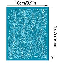 OLYCRAFT Silk Screen Printing Stencil, for Painting on Wood, DIY Decoration T-Shirt Fabric, Flower Pattern, 12.7x10cm