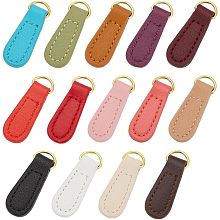 WADORN 14 Colors Leather Zipper Pull Tags, Zipper Pull Zipper Heads Leather Zip Pendant Puller Replacement Zipper Repair Accessories for Purse Backpacks Luggage Handbags Clothing Boots