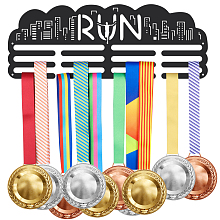 SUPERDANT Running Medal Hanger Country Scene Medal Holder with 12 Lines Sturdy Steel Award Display Holders Wall Mounted Medal Display Racks for Ribbon Lanyard Medals