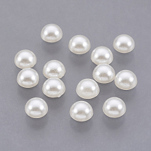 Honeyhandy 5000pcs ABS Plastic Imitation Pearl Cabochons, Half Round, Beige, 5x2.5mm