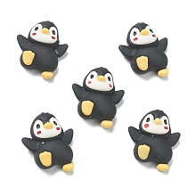 ARRICRAFT Opaque Resin Cabochons, Penguin, Black, 19x15x7.5mm