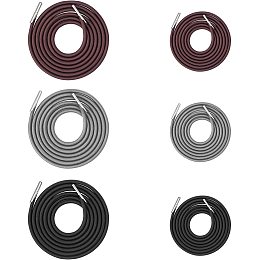 Elastic Rubber Cord/Band, with Iron Finding, Webbing Garment Sewing Accessories, Mixed Color, 4.5mm, 4stands/set, 3sets/bag