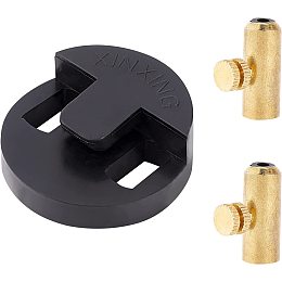 FINGERINSPIRE 2 Pcs Wolf Tone Eliminator & 1 Pcs Black Round Two Hole Cello Mute Eliminator Golden Wolf Tone Mute Suppressor Tube Adjustable Cello Wolf Tone Set for Violoncello Parts and Accessories