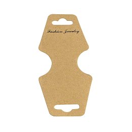 NBEADS 1000 Pcs Cardboard Display Cards, Used for Necklace, Bracelet and Mobile Pendants, Camel, 124x46x0.3mm