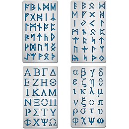 BENECREAT 4 Sets Alphabet Symbols Cutting Dies 4 Styles Metal Embossing Cutting Stencils for Making Photo Decorative Paper Scrapbooking Embossing Card