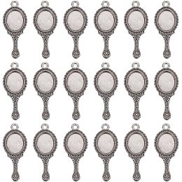 SUNNYCLUE 1 Box 50Pcs Mirror Charms Bulk Silver Mirrors Charm Tibetan Style Alloy Pendants Metal Antique Vintage Cute Magic Charm for Jewelry Making Charms DIY Findings Bracelet Earrings Women Adult