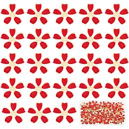 Arricraft 100 Pcs 5 Petal Enamel Flower Bead Caps Filigree Bead Cones, Flower Bead End Caps Pendant Bails Spacers Bead Caps for DIY Earring Bracelet Jewelry Making Supplies