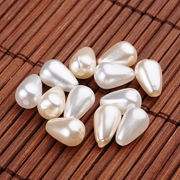 Honeyhandy Teardrop Imitation Pearl Acrylic Beads, Mixed Color, 10x6.5mm, Hole: 1mm, about 2413pcs/500g