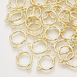 Honeyhandy Alloy Links connectors, Ring, Light Gold, 17x12x1.5mm, Hole: 1.4mm