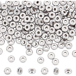 UNICRAFTALE About 200Pcs Disc/Flat Round Spacer Beads 304 Stainless Steel Loose Beads 2mm Small Hole Hypoallergenic Beads for DIY Bracelets Necklaces Jewelry Making Craft