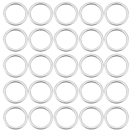 Unicraftale 100Pcs 304 Stainless Steel Linking Ring, Round Ring, Stainless Steel Color, 12x0.8~1mm