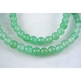 Honeyhandy Natural Gemstone Strand, Green Aventurine, 4mm, Hole: 0.8mm, about 92pcs/strand, 14.3 inch