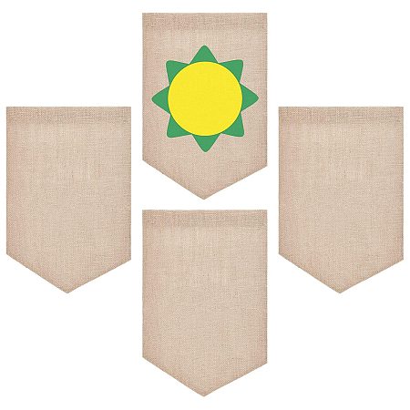 Gorgecraft Garden Flag, for Home Garden Yard Office Decorations, Shield Shape, BurlyWood, 46.2x31.2x0.4cm