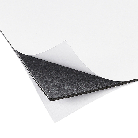 BENECREAT Sponge EVA Sheet Foam Paper Sets, With Double Adhesive Back, Antiskid, Rectangle, Black, 30x21x0.3cm