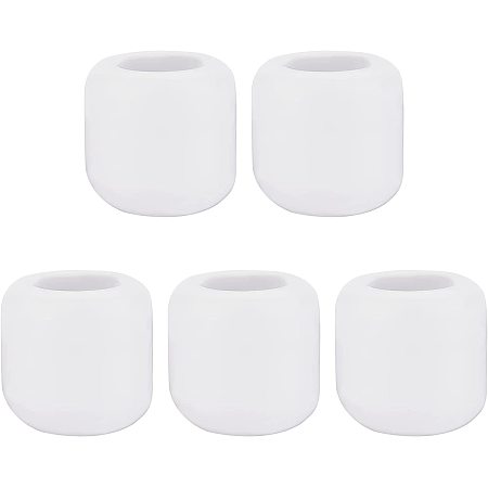 AHANDMAKER 5Pcs White Porcelain Candle Holder, Mini Ritual Candles Holder, Cup Candlestick Column for Casting Chimes, Rituals, Candle Lighting, Interior Decoration