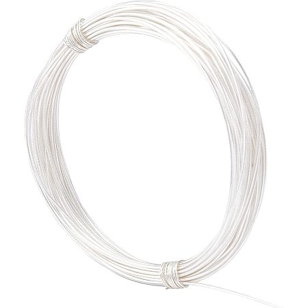 BENECREAT 32 Feet 17 Gauge High Temperature Silver Plated Wire for Ceramic Sculpture, Pottery, Ornaments and Jewelry Making