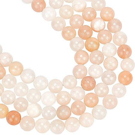Arricraft About 188 Pcs Natural Stone Beads 8mm, Natural Pink Aventurine Round Beads, Gemstone Loose Beads for Bracelet Necklace Jewelry Making ( Hole: 0.8mm )