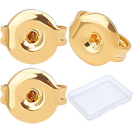 CREATCABIN 200pcs 18K Gold Plated Earrings Back Ear Nuts Butterfly Earring Backs Replacements Secure Ear Locking Jewellery Accessories for Women Earrings Stopper