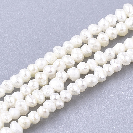 ARRICRAFT Natural Cultured Freshwater Pearl Beads Strands, Potato, Creamy White, 2~2.5x1.8~2mm, Hole: 0.5mm, about 255pcs/strand, 15.7 inches