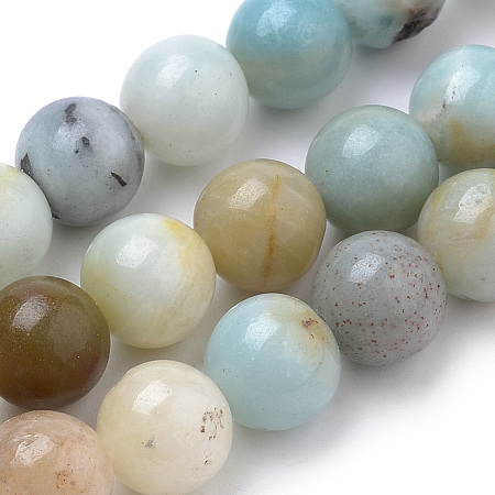 Arricraft Natural Amazonite Beads Strands, Round, 4mm, Hole: 1mm, about 90pcs/strand, 15.7 inches