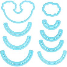 SUNNYCLUE 9Pcs Clay Cutters Set Rainbow Cloud Cutter Polymer Clay Cutting Tools Cake Decorating Sugarcraft Blue Cutter Molds Clay Plastic Clay Cutters for Polymer Clay Jewelry Making Women DIY Craft