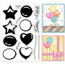 GLOBLELAND Theme Clear Stamps Heart Layered Silicone Stamps Round Transparent Rubber Seal Stamps for Card Making DIY Scrapbooking Crafting Photo Album Journal Decor