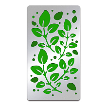 BENECREAT Leaf Painting Stencils, 7x4 Inch Metal Leaves Drawing Template Tree Branches Stainless Steel Paint Stencils for Wood, Bullet Journal Scrapbooking